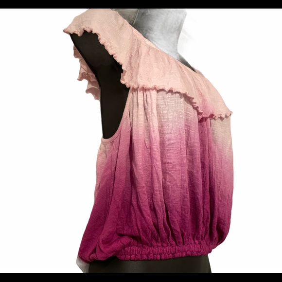 Free People Pink Cora Lee Off the Shoulder Top SM - Picture 3 of 3